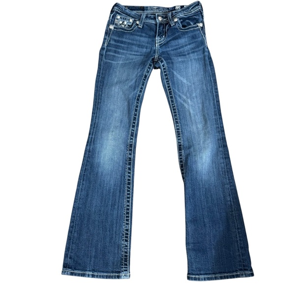 Miss Me Women’s Bootcut Jeans Size 12 Embellished Pocket Western Y2K - Picture 3 of 10